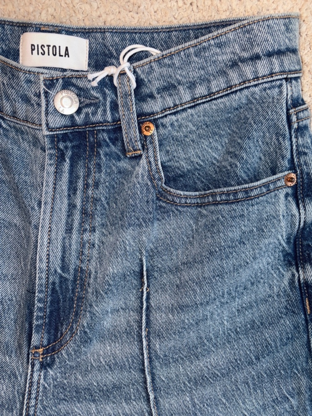 NWT Pistola Lana Pintuck High Rise, Ultra Wide Leg Jean in Cannes - Picture 3 of 7